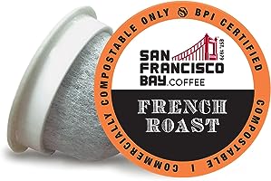 San Francisco Bay Compostable Coffee Pods - French Roast (80 Ct) K Cup Compatible including Keurig 2.0, Dark Roast